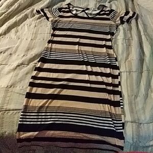 Stripped Dress Was worn 1 time